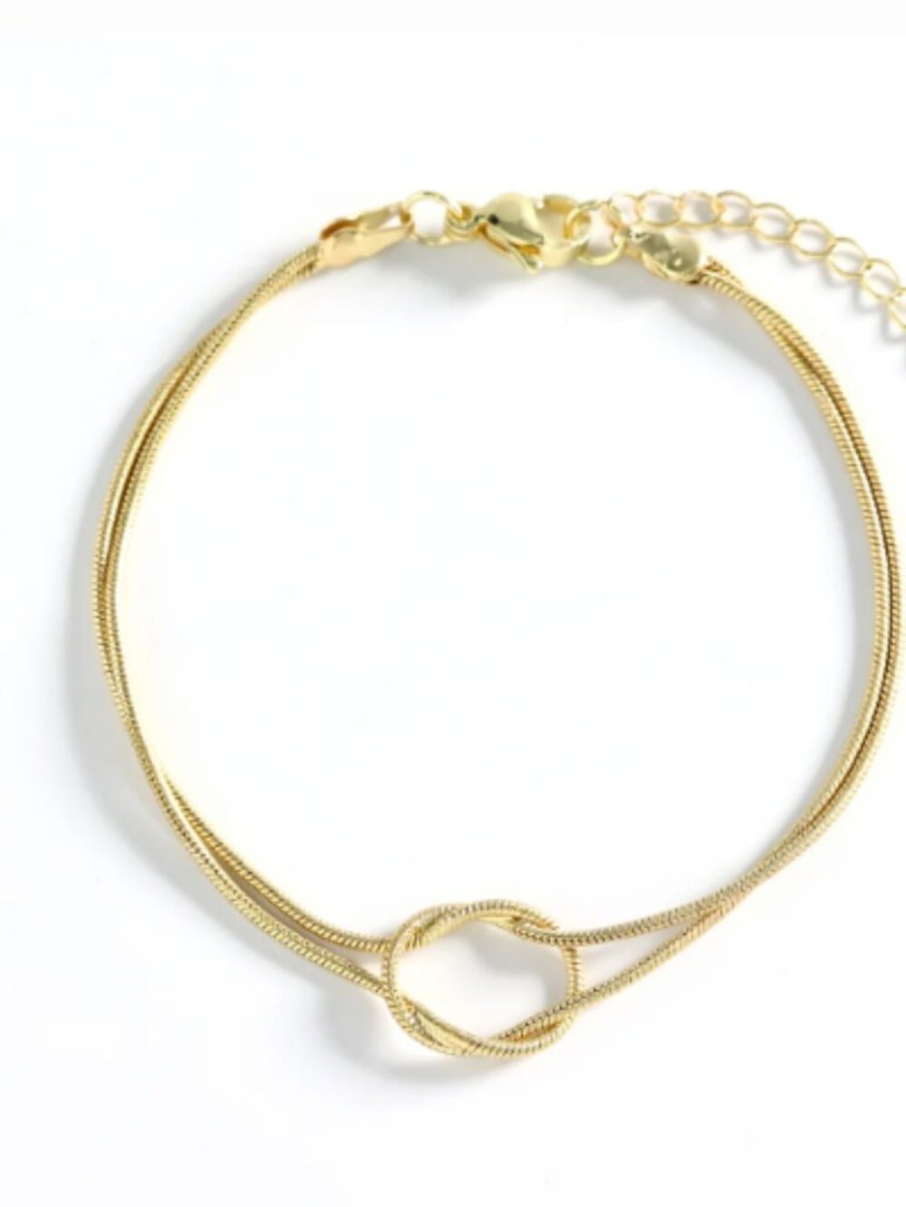 Mint&Lily Dainty Rope Bracelet 7" w/extender GOLD